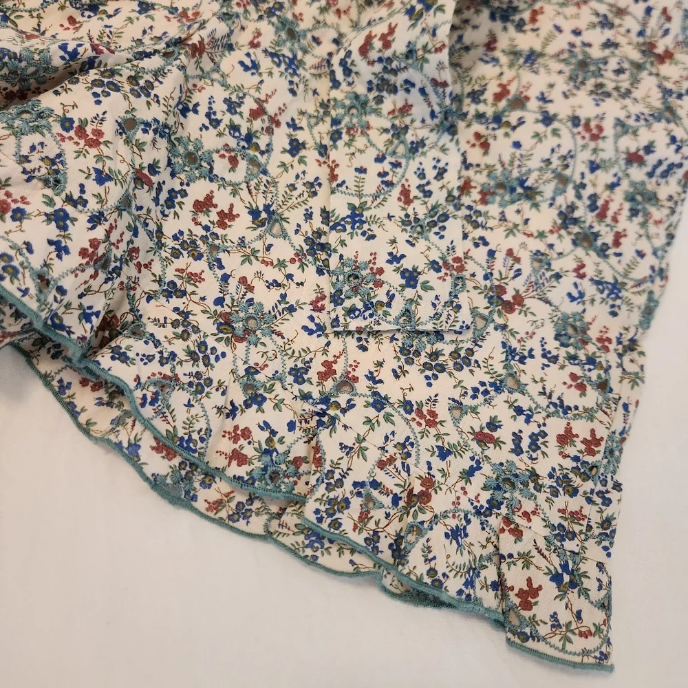 NWT Sezane Elise Jumpsuit Romper Floral Eyelet Belted Sz 38/6 Combisuit Ostuni - Picture 11 of 16